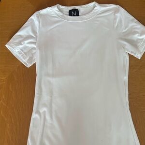 Naked Wardrobe Cream Short Sleeve Top